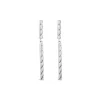Sterling Silver Diamond Cut Bar Drop Earrings