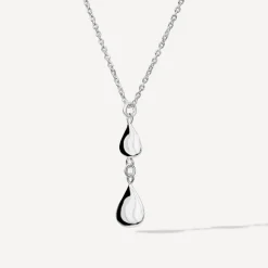 Sterling Silver Double Teardrop Pendant