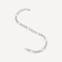 Sterling Silver Figaro Men's Bracelet