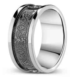 Sterling Silver Gents Arda 10.8mm Flat Band