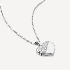 Sterling Silver Heart Locket (Chain Included)