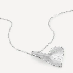 Sterling Silver Heart Shaped Hammered & Brushed Finish Pendant