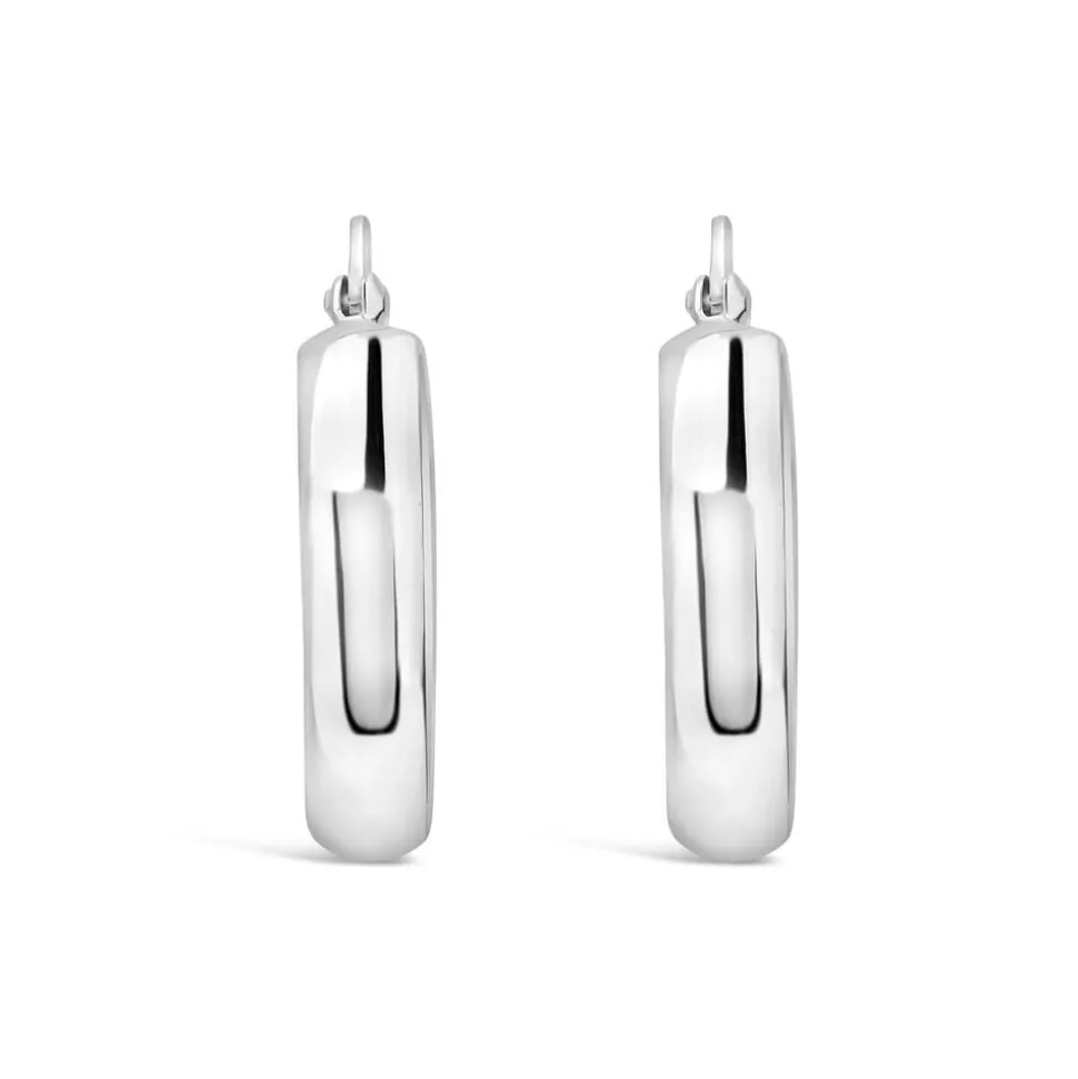 Sterling Silver Hinge Hoop Earrings