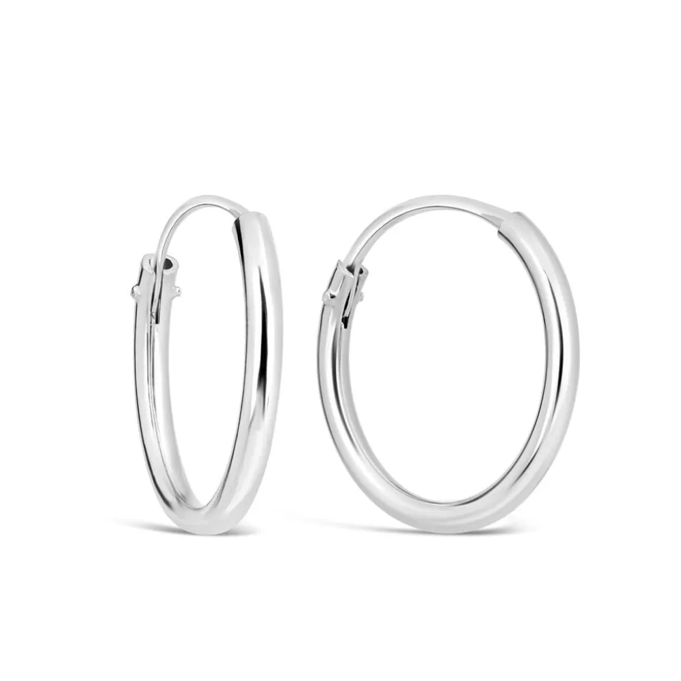 Sterling Silver Medium Hoop Earrings