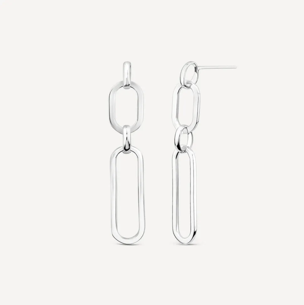 Sterling Silver Paperlink Drop Earrings