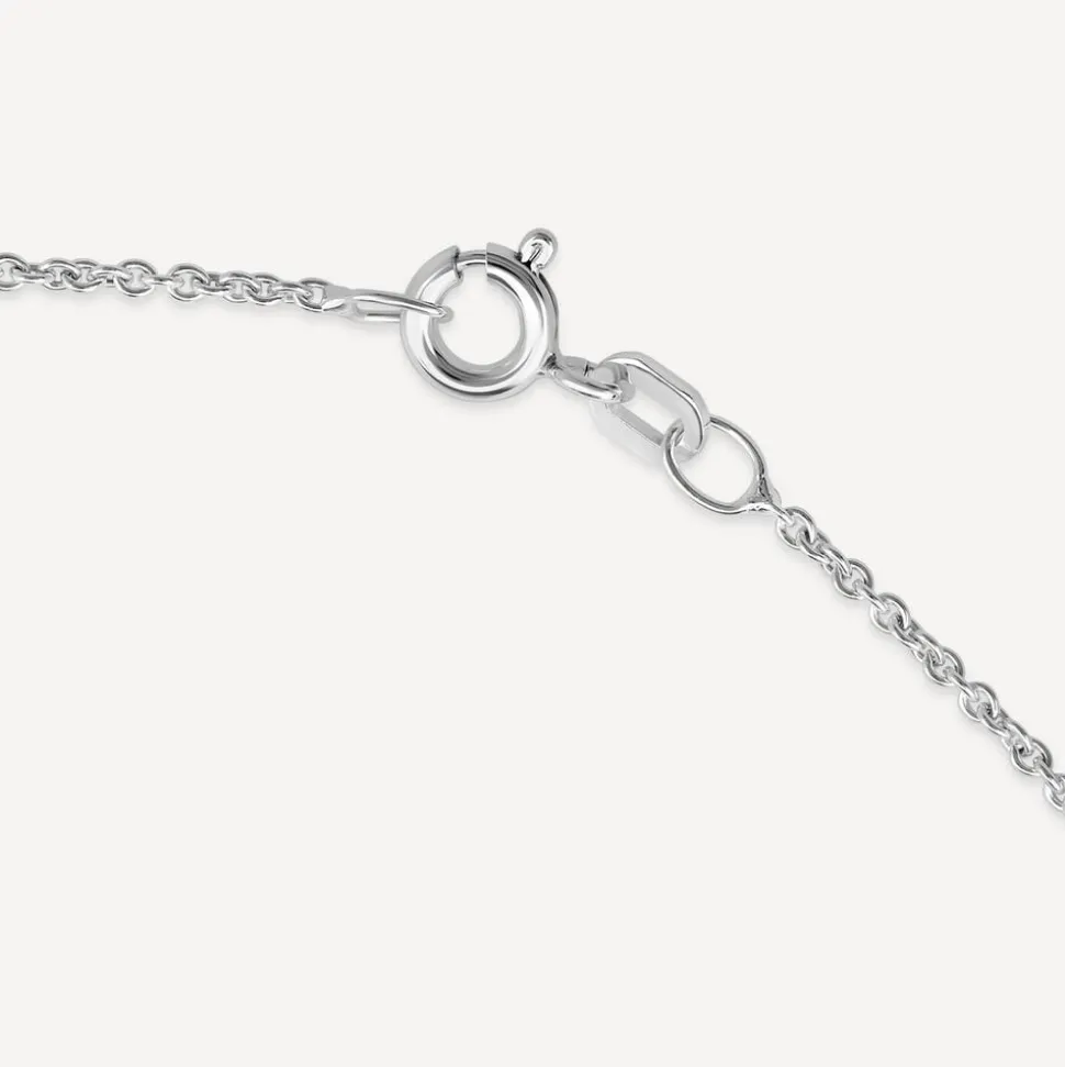 Sterling Silver Pave Cubic Zirconia and Polished Small Heart Pendant