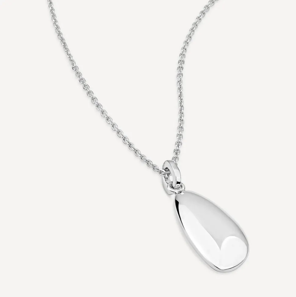 Sterling Silver Pebble Shaped Pendant