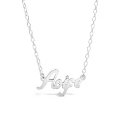 Sterling Silver Personalised Name Necklace (up to 6 letters) (Special Order: 3-5 weeks)