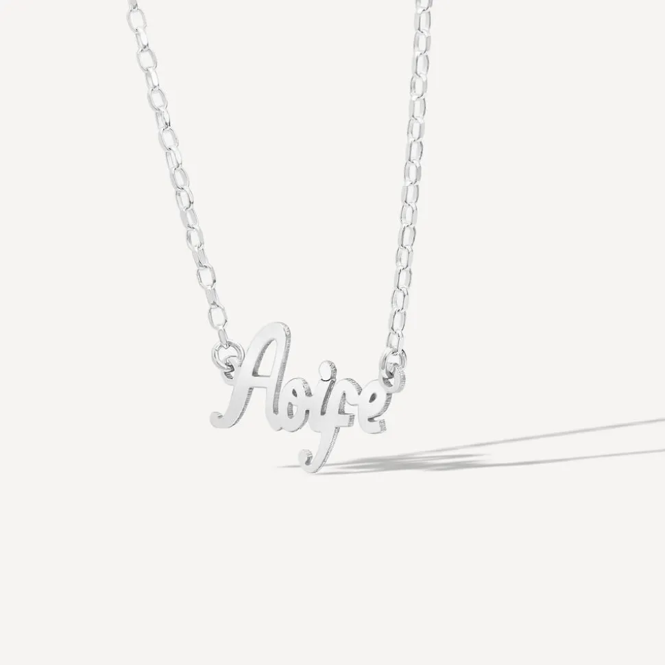 Sterling Silver Personalised Name Necklace (up to 6 letters) (Special Order: 3-5 weeks)