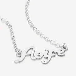 Sterling Silver Personalised Name Necklace (up to 6 letters) (Special Order: 3-5 weeks)