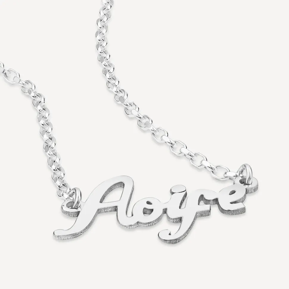 Sterling Silver Personalised Name Necklace (up to 6 letters) (Special Order: 3-5 weeks)