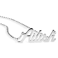 Sterling Silver Personalised Name Necklace (7-10 letters) (Special Order: 3-5 weeks)