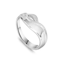 Sterling Silver Plain Fancy Swirl Ring