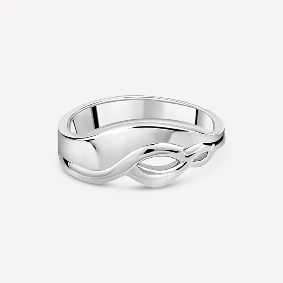 Sterling Silver Plain Fancy Swirl Ring