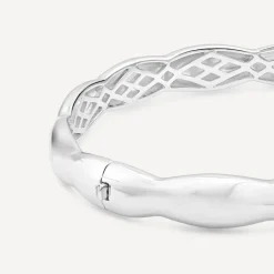 Sterling Silver Polished Wave Bangle