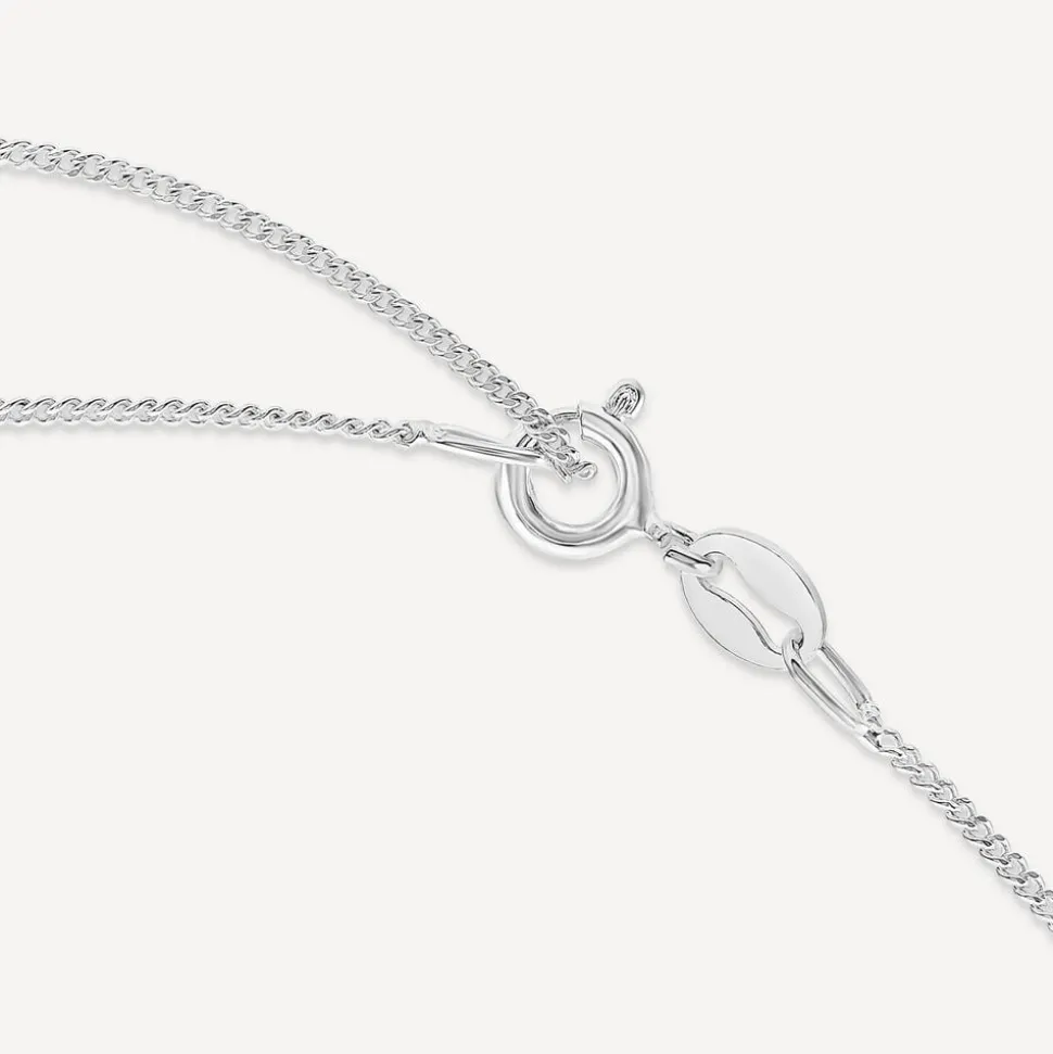 Sterling Silver Polished Heart Disc Pendant