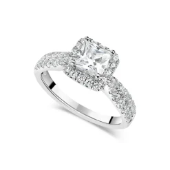 Sterling Silver Princess Cut Cubic Zirconia Ring