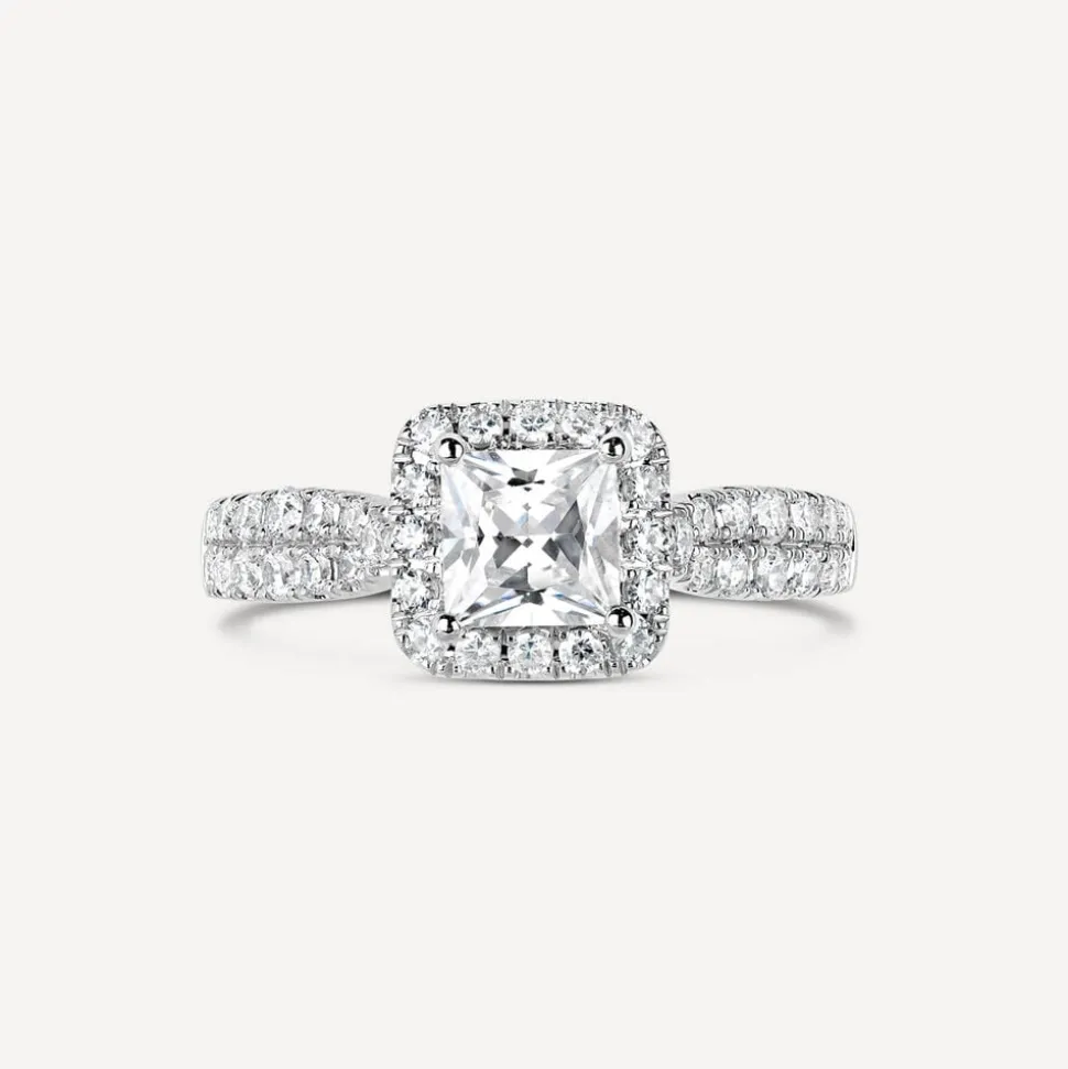 Sterling Silver Princess Cut Cubic Zirconia Ring