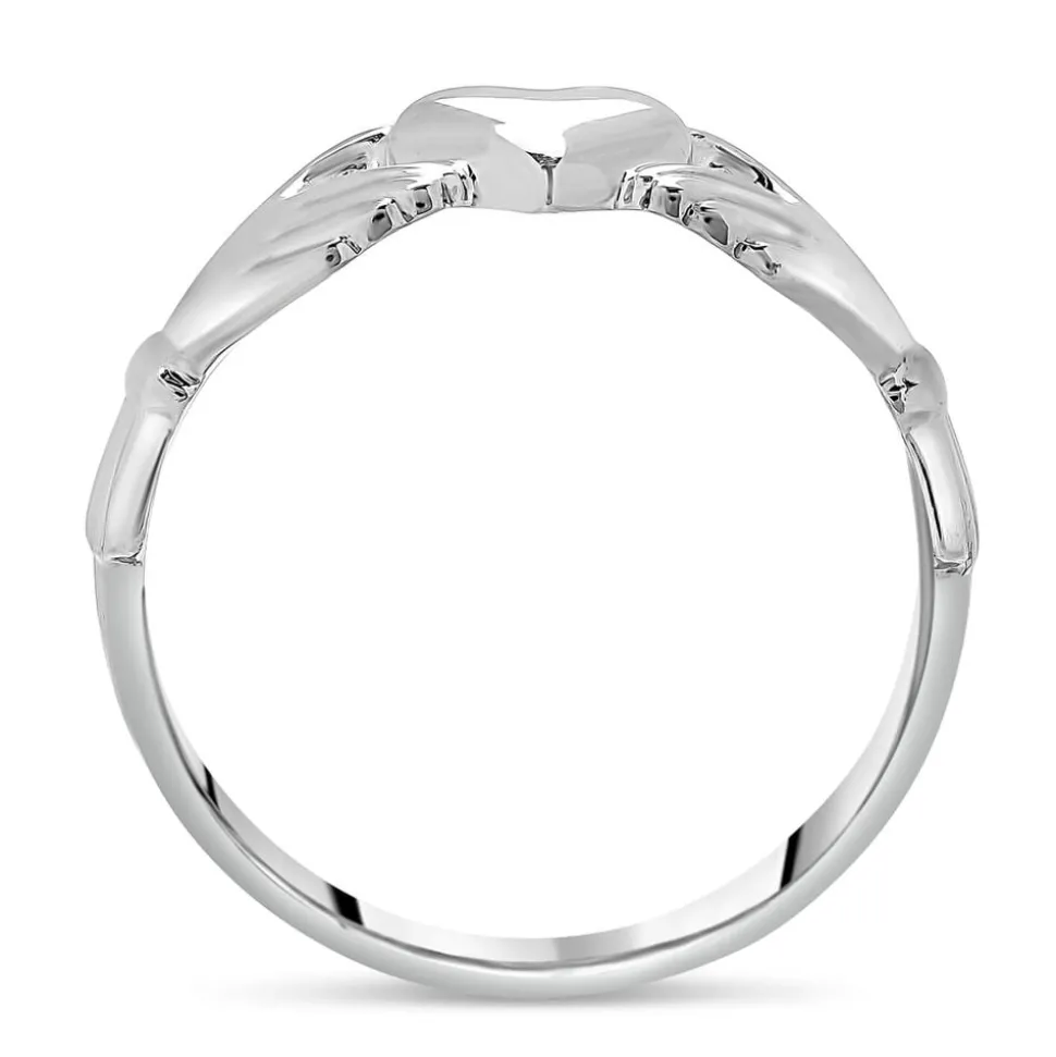 Sterling Silver Puffed Heart Gents Extra Heavy Claddagh Ring
