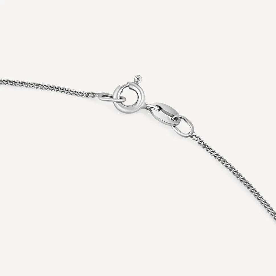 Sterling Silver Script Cubic Zirconia Initial A Pendant
