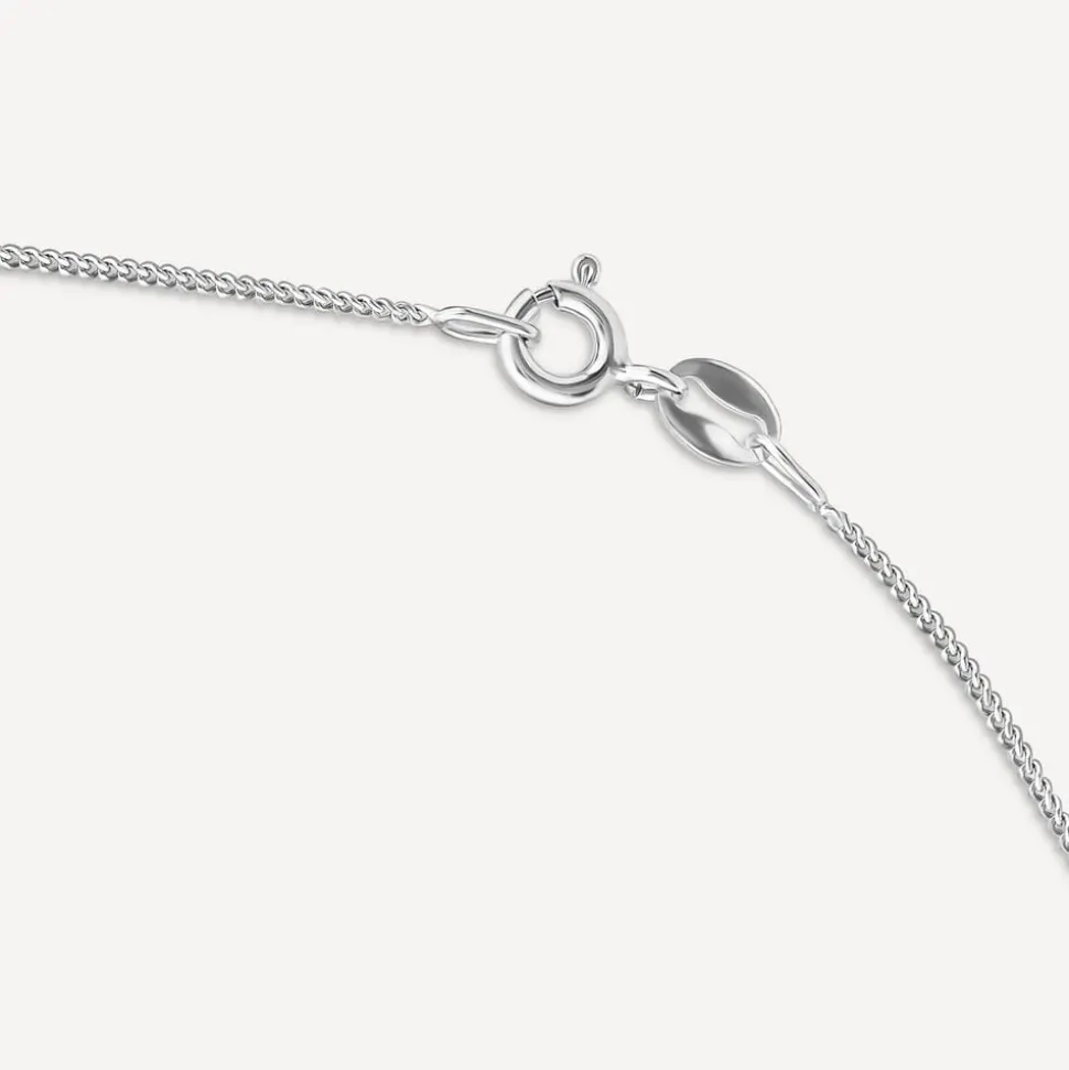 Sterling Silver Script Cubic Zirconia Initial E Pendant