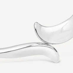 Sterling Silver Shiny Polished Curve Bangle