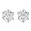 Sterling Silver Six Claw Cubic Zirconia 6mm Stud Earrings