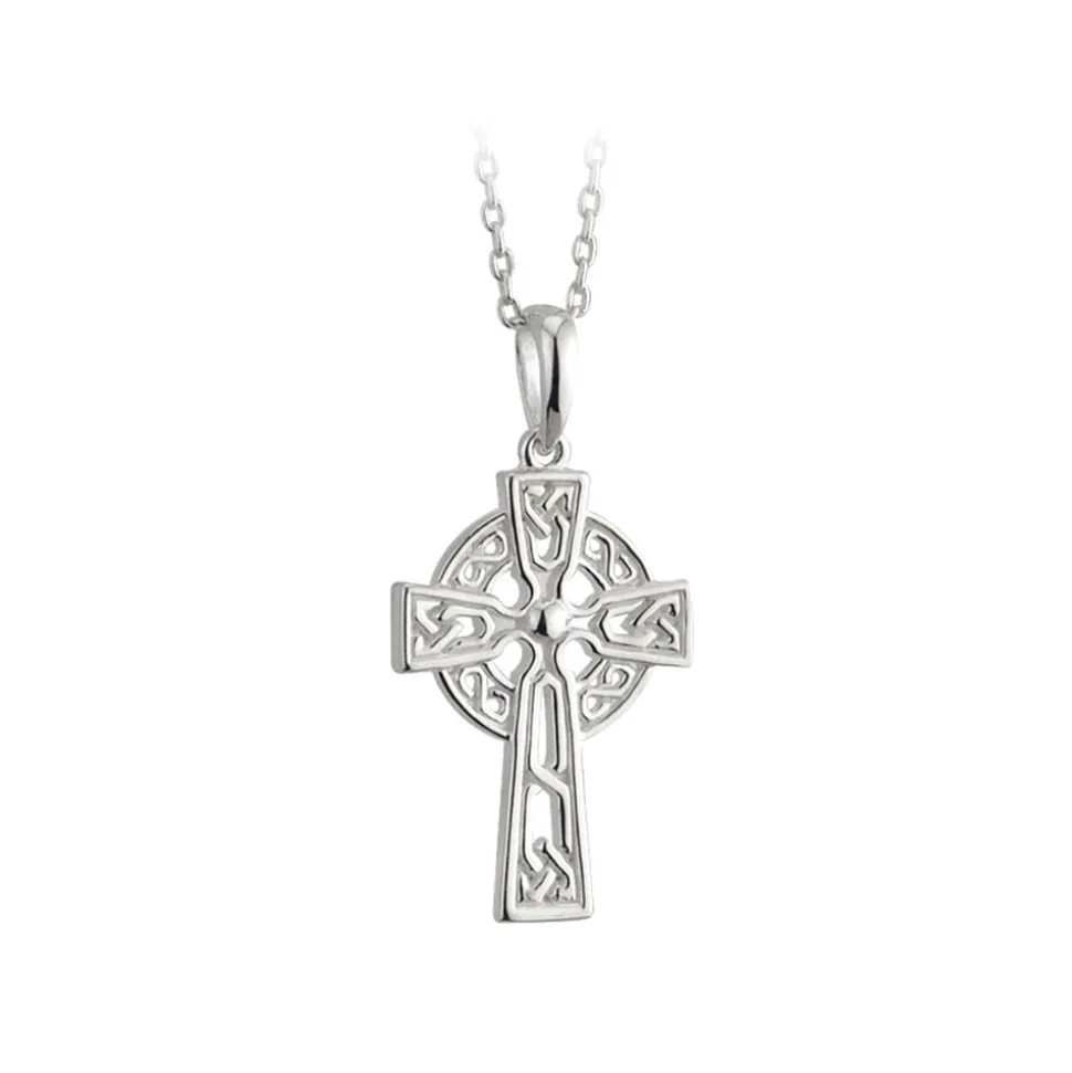 Sterling Silver Small Filigree Celtic Cross Pendant