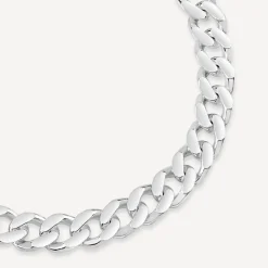 Sterling Silver Square Curbed Men's Bracelet