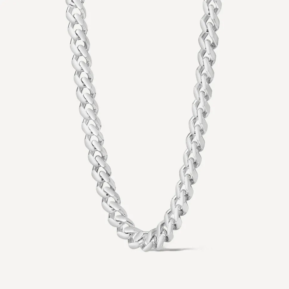 Sterling Silver Square Curb 20' Men's Chain