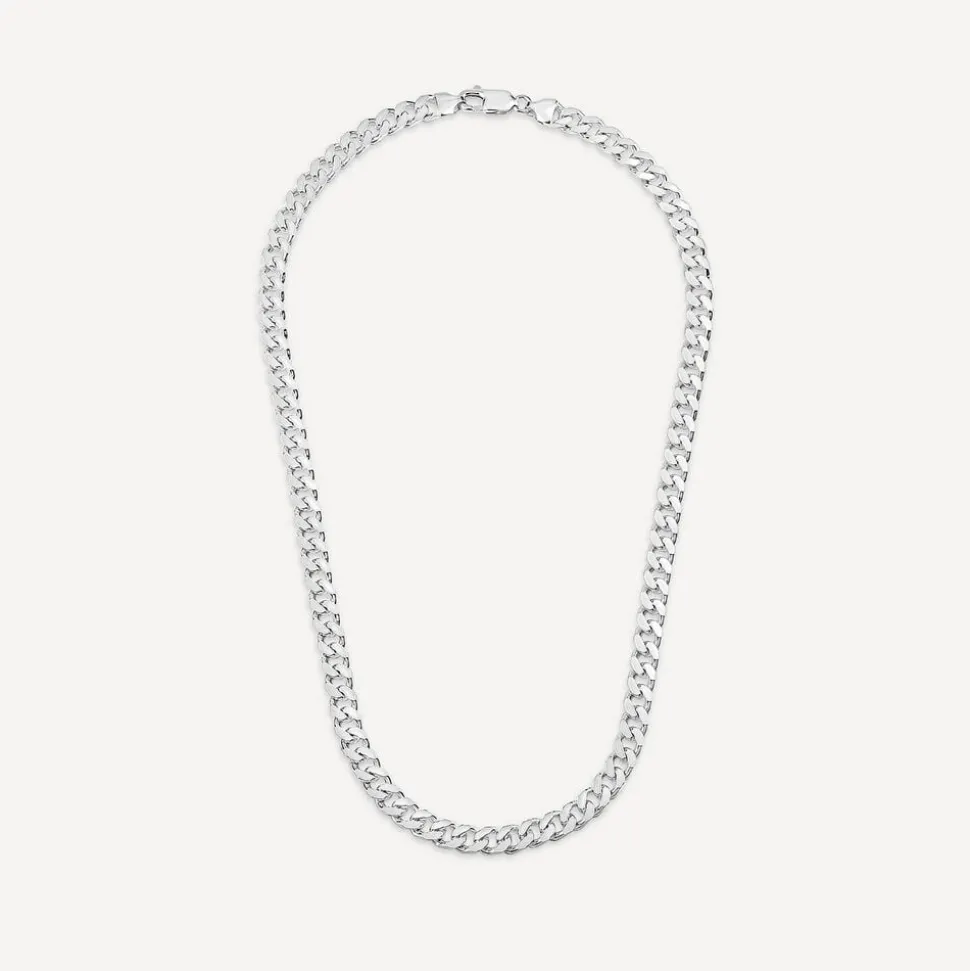 Sterling Silver Square Curb 20' Men's Chain