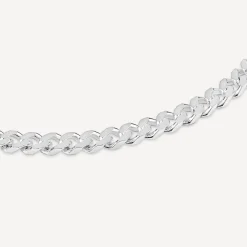 Sterling Silver Square Curb 20' Men's Chain