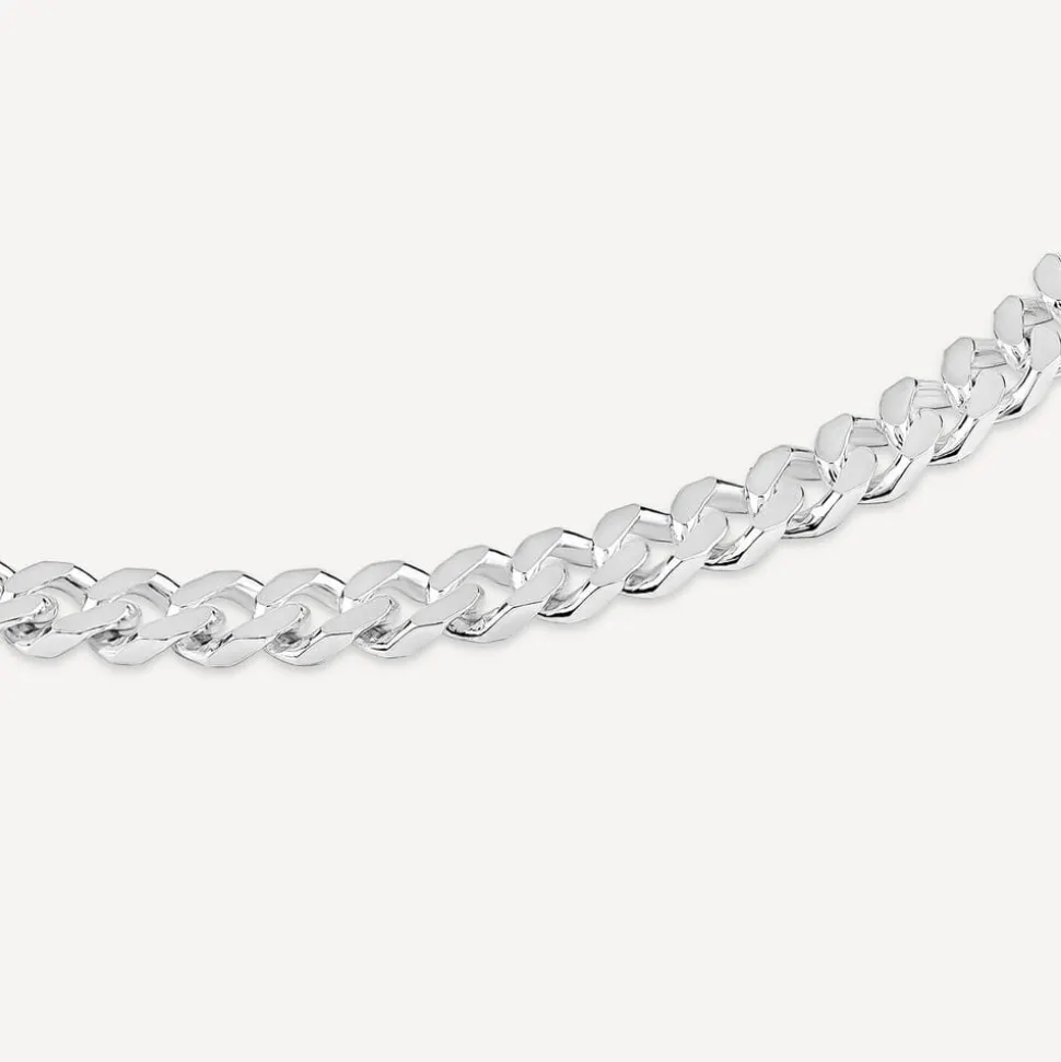 Sterling Silver Square Curb 20' Men's Chain