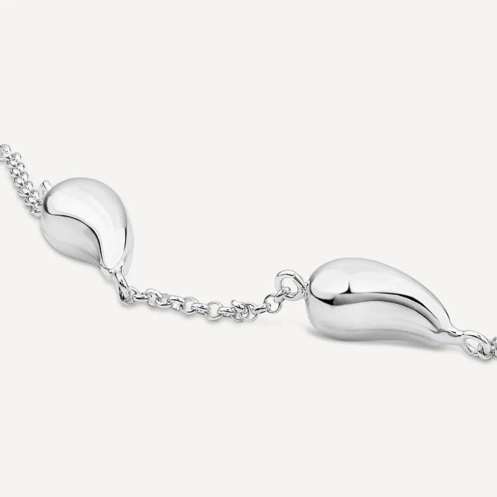 Sterling Silver Stationed Teardrop Bracelet