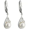 Sterling Silver Trinity Knot Pearl Earrings