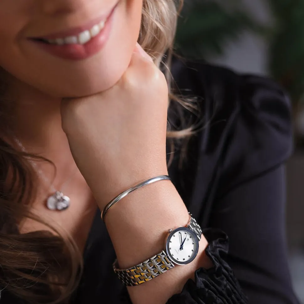 Sterling Silver Wide Court Bangle