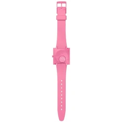Swatch Bioceramic What If...Rose? Square Dial Pink Strap Watch