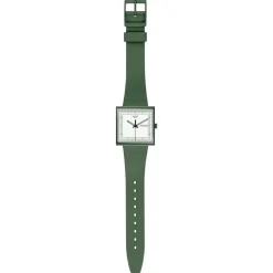 Swatch Bioceramic What if…Green? Square Dial Green Strap Watch