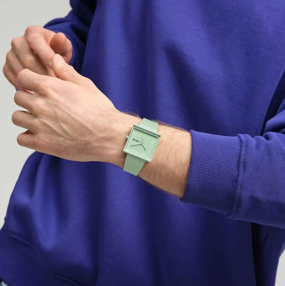Swatch Bioceramic What If...Mint? Square Dial Green Strap Watch