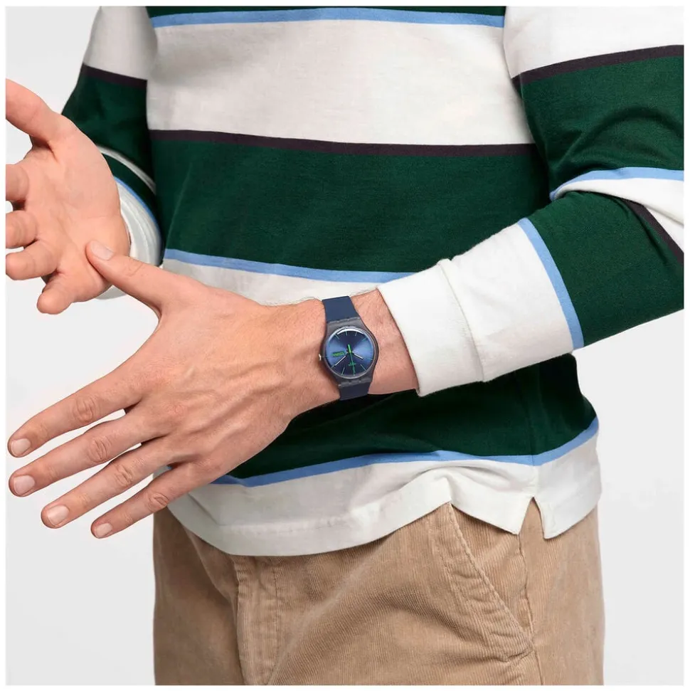 Swatch Blue Navy Rebel 41mm Unisex Watch