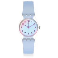 Swatch Casual Blue 25mm Transparent Multicolour Dial Blue Strap Ladies Watch