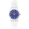 Swatch The Gold Within You 25mm Blue Dial White Strap Watch