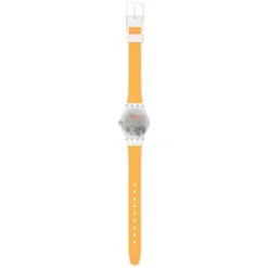 Swatch The Gold Within You 25mm Blue Dial White Strap Watch