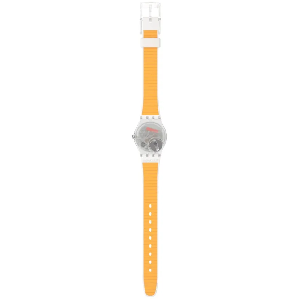 Swatch The Gold Within You 25mm Blue Dial White Strap Watch