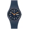Swatch Trendy Lines at Night 34mm Dark Blue Dial Strap Watch