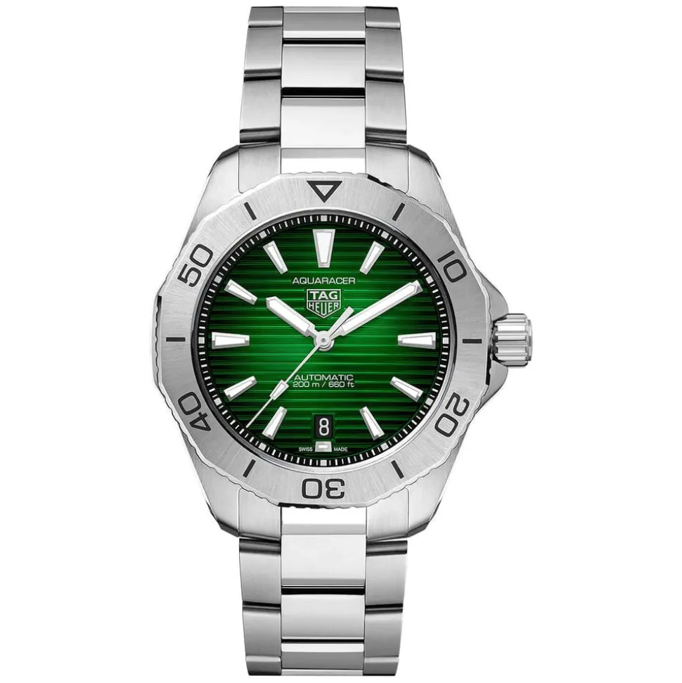 TAG Heuer Aquaracer Professional 200 Date 40mm Green Dial Stainless Steel Bracelet Watch