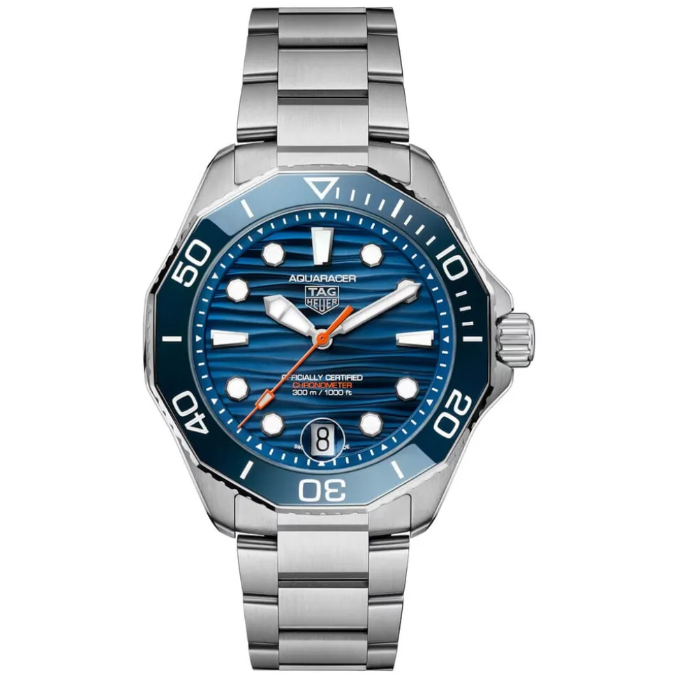 TAG Heuer Aquaracer Professional 300 Date 42mm Blue Dial & Bezel Stainless Steel Bracelet