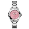TAG Heuer Aquaracer Professional 200 Solargraph 34mm Pink Dial Diamond Dot Steel Bracelet Watch