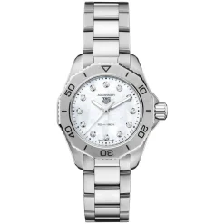 TAG Heuer Aquaracer Professional 200 30mm MOP Dial Diamond Dots Steel Bracelet Watch