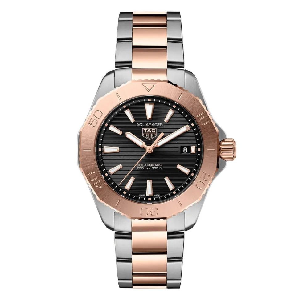 TAG Heuer Aquaracer Professional 200 Solargraph 40mm Black Dial Bracelet Watch